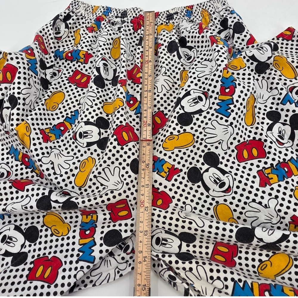 VINTAGE 90S MICKEY MOUSE ALL OVER PRINT PANTS YOUTH SMALL SINGLE STITCH RARE EUC - Picture 8 of 9